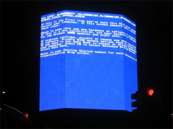 Blue screen