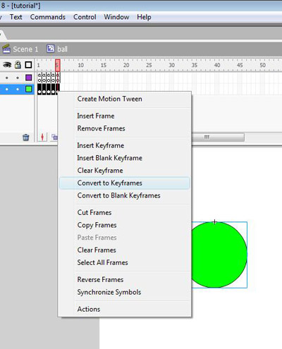 Convert to keyframes