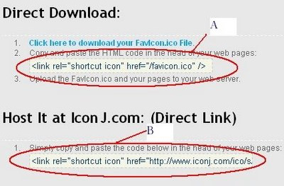 Favicon codes