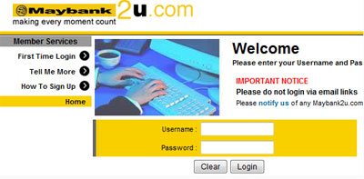 Maybank2u login