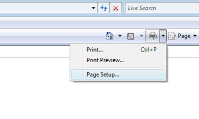 Page Setup
