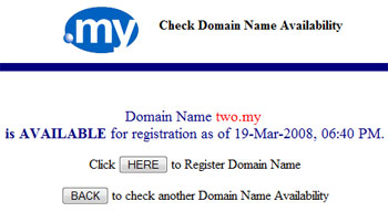 Register domain name