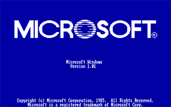 Windows 1 boot screen