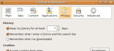 Firefox preferences