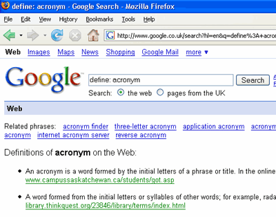 Google dictionary