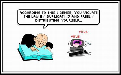 Virus Author and the License