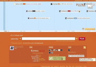 Plurk interface