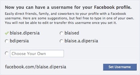 username choices